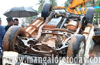 Udupi: Scorpio overturns, narrow escape for Vinay Kumar Sorake